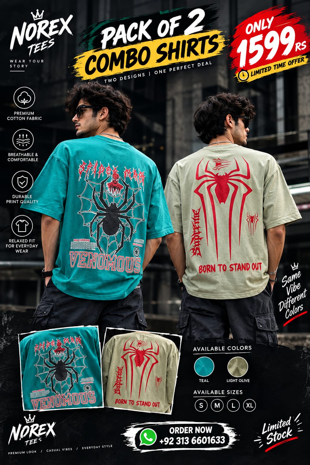 Pack of 2 Combo T-shirts soft & comfort wear